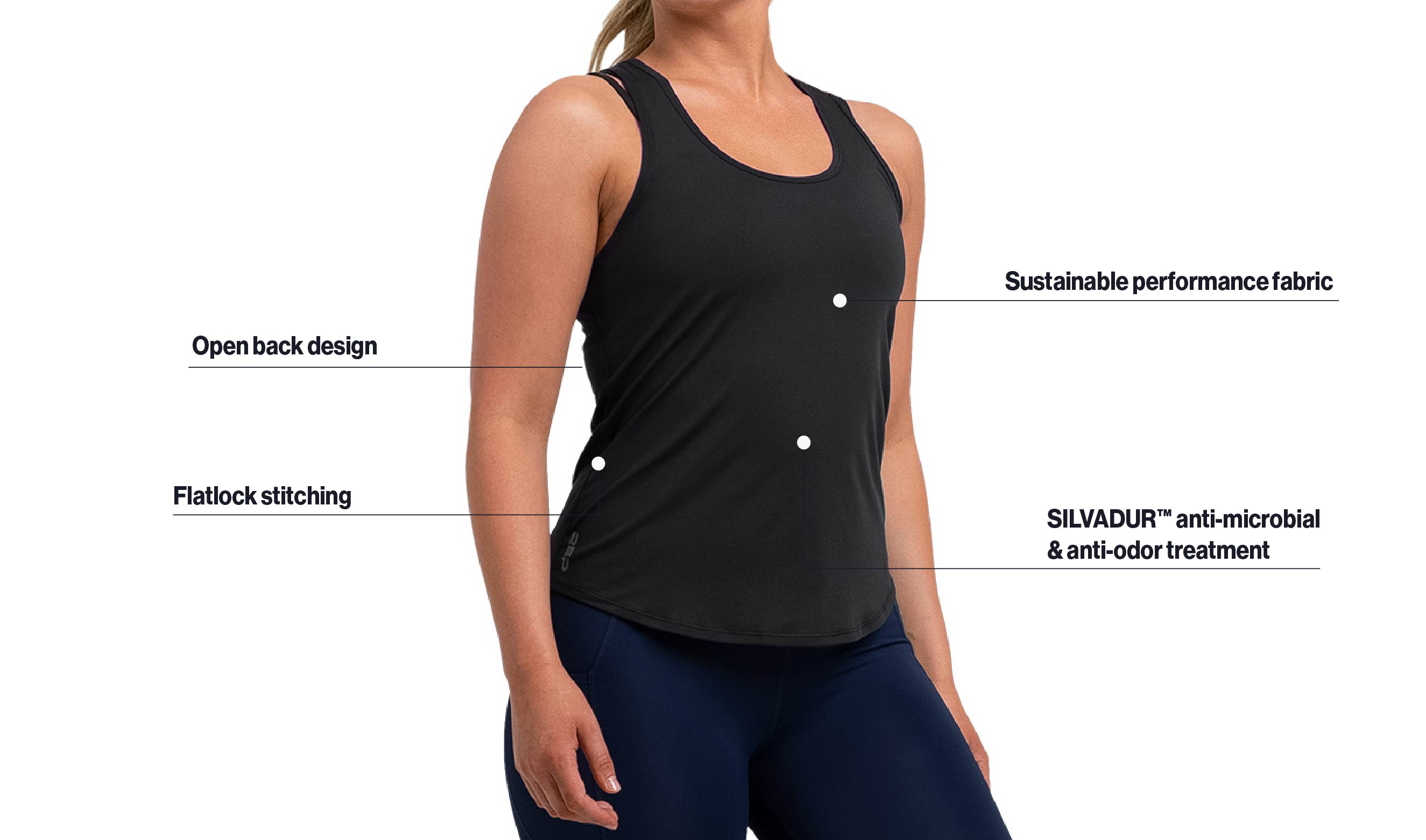 Women’s Clio Tank Top Informational